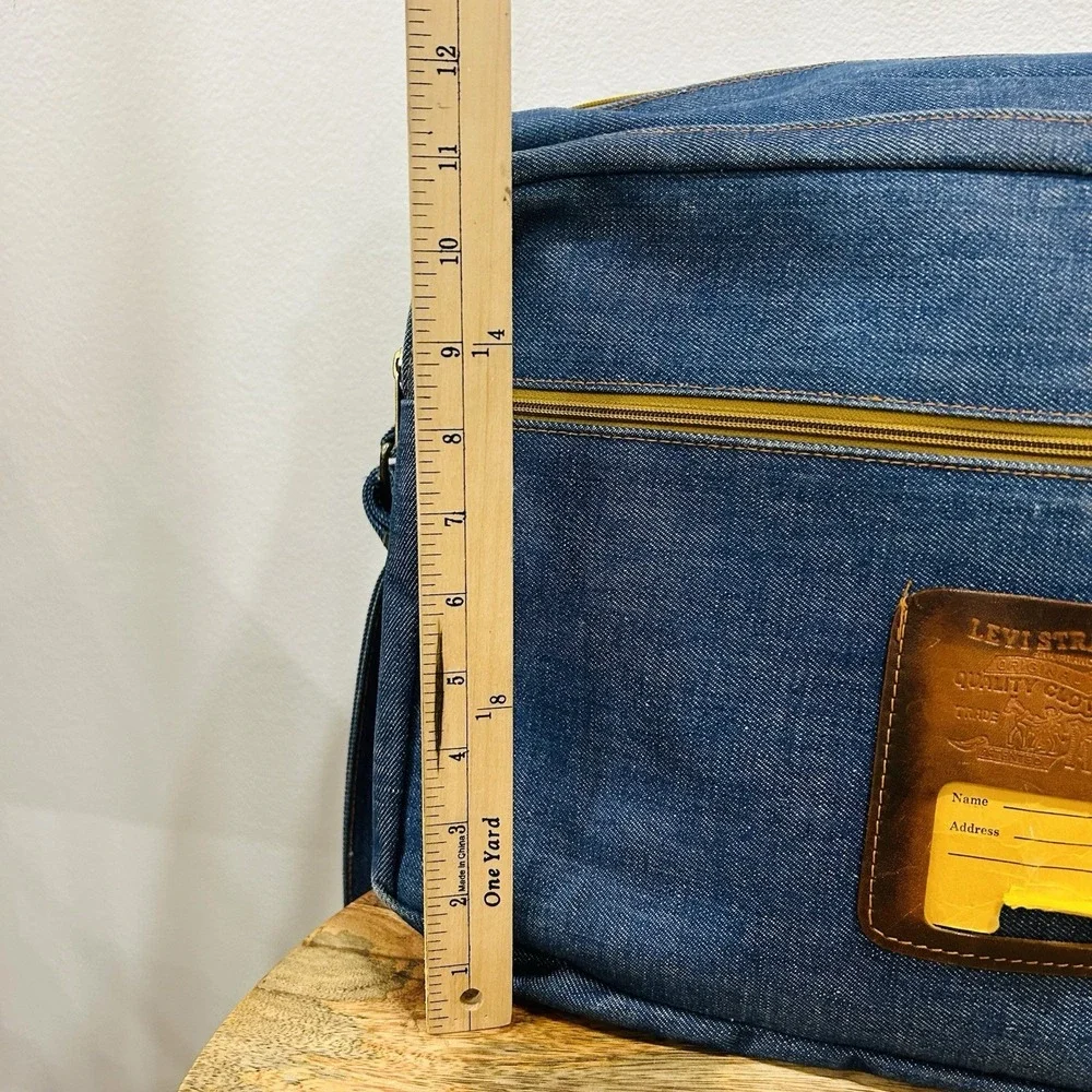 Vintage 1960's - 70's Levi's Orange Tab Denim Jean Travel Duffle Messenger Bag